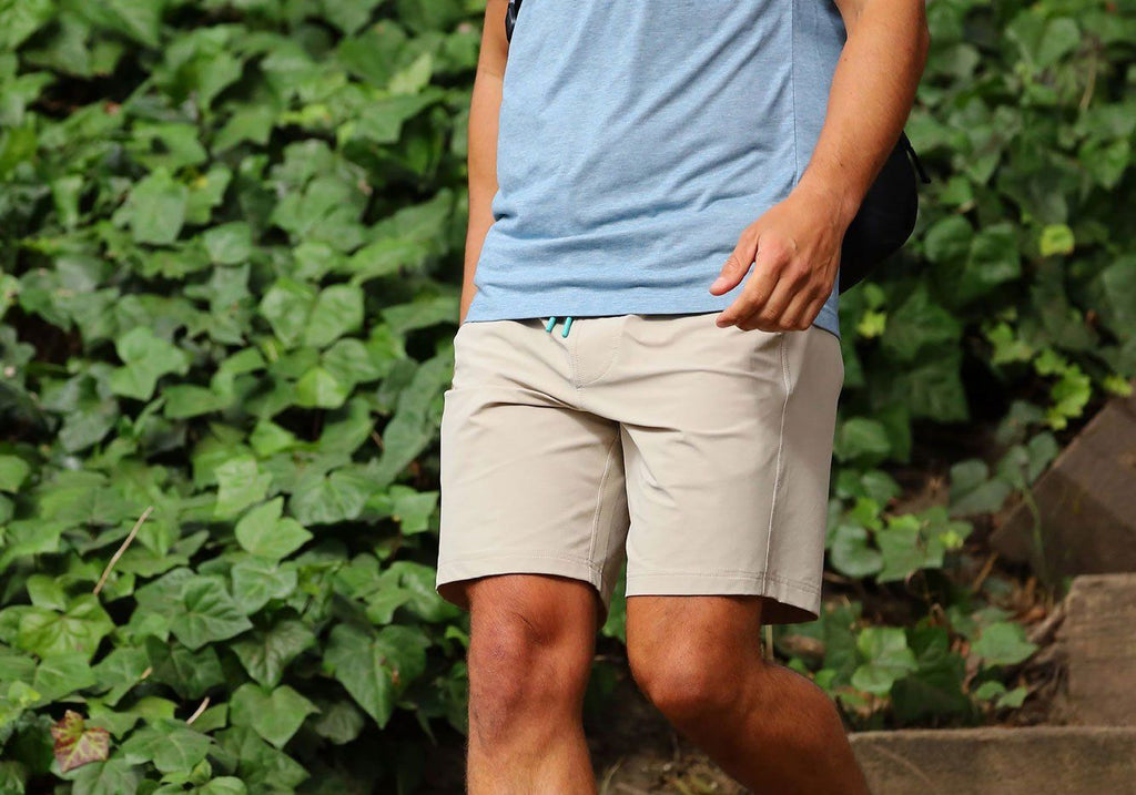 Myles Apparel Khaki Everyday Short Shorts- Ledbury