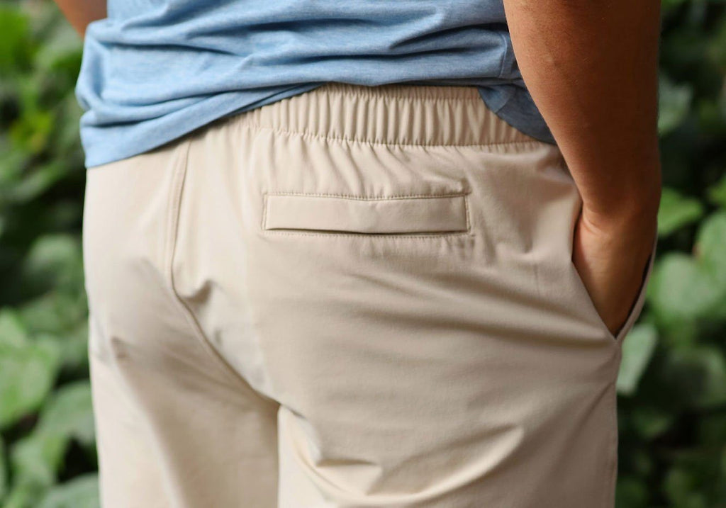Myles Apparel Khaki Everyday Short Shorts- Ledbury