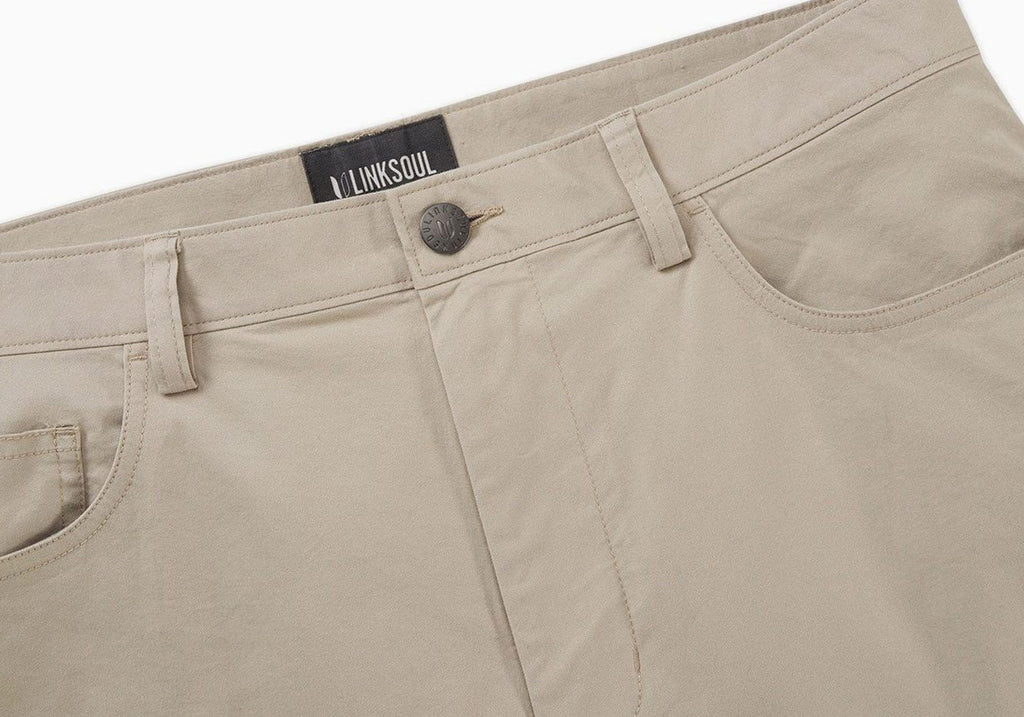Linksoul Khaki 5-Pocket Crosby Pant Pant- Ledbury