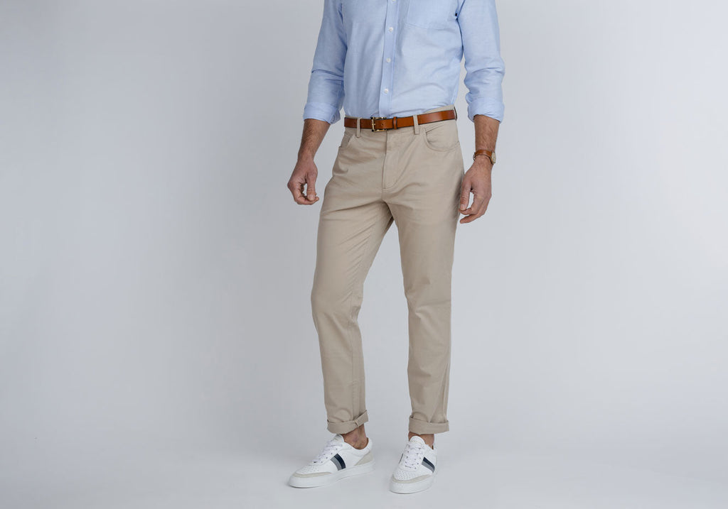 Linksoul Khaki 5-Pocket Crosby Pant Pant- Ledbury