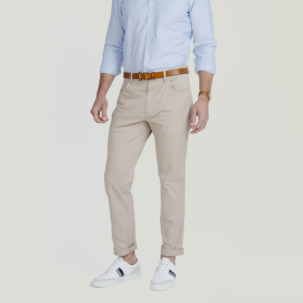 Linksoul Khaki 5-Pocket Crosby Pant Pant- Ledbury