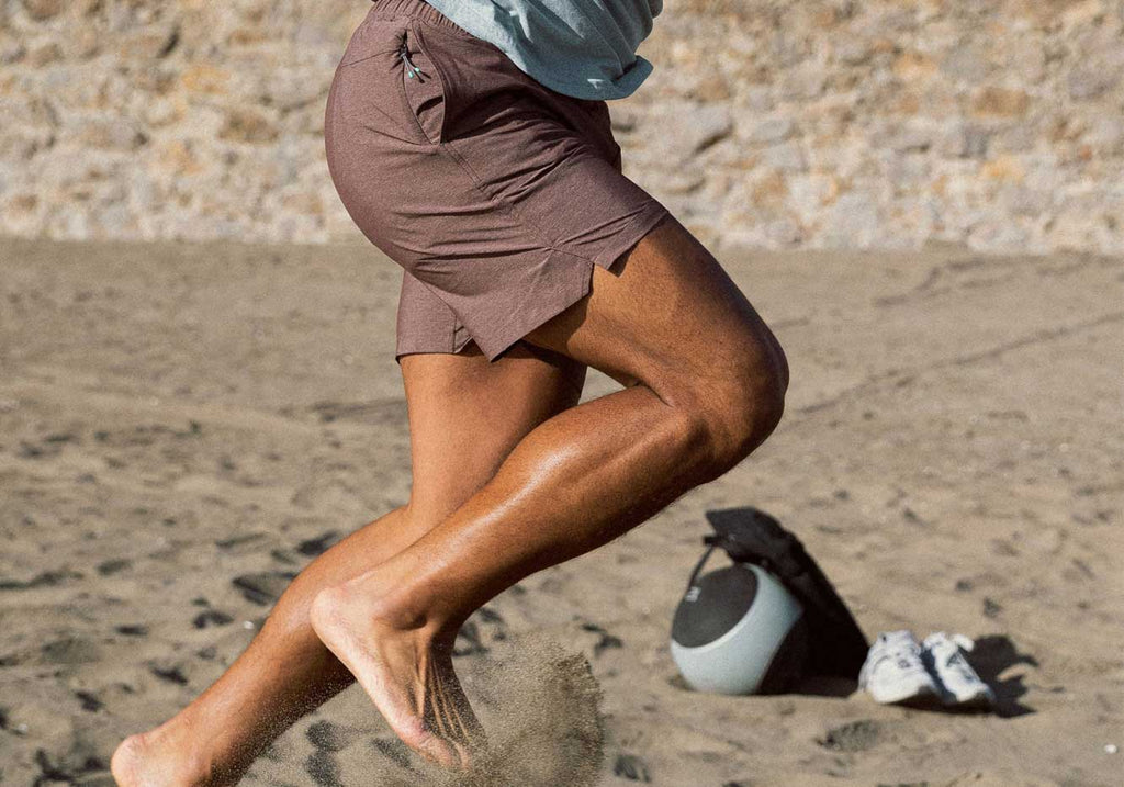 Myles Apparel Heather Clay Momentum Short Shorts- Ledbury
