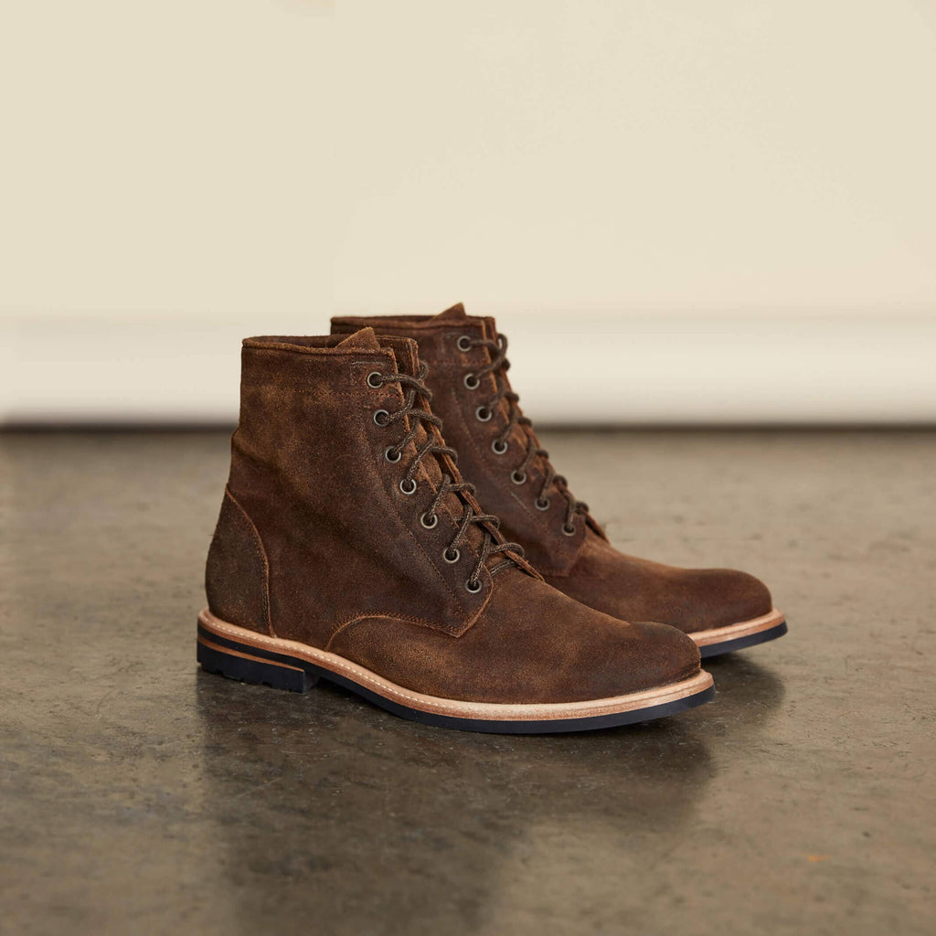 Nisolo Waxed Brown Andres All Weather Boot Footwear- Ledbury