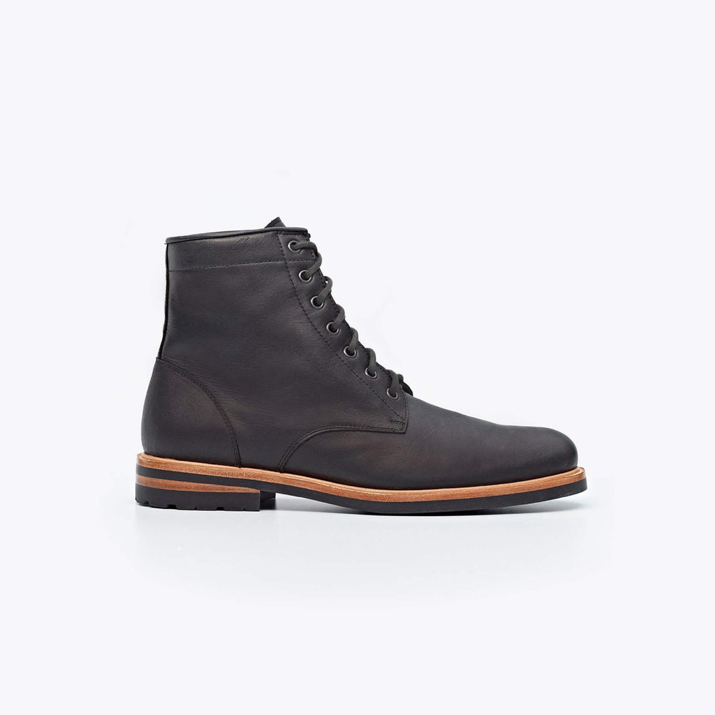 Nisolo Black Andres All Weather Boot Footwear- Ledbury