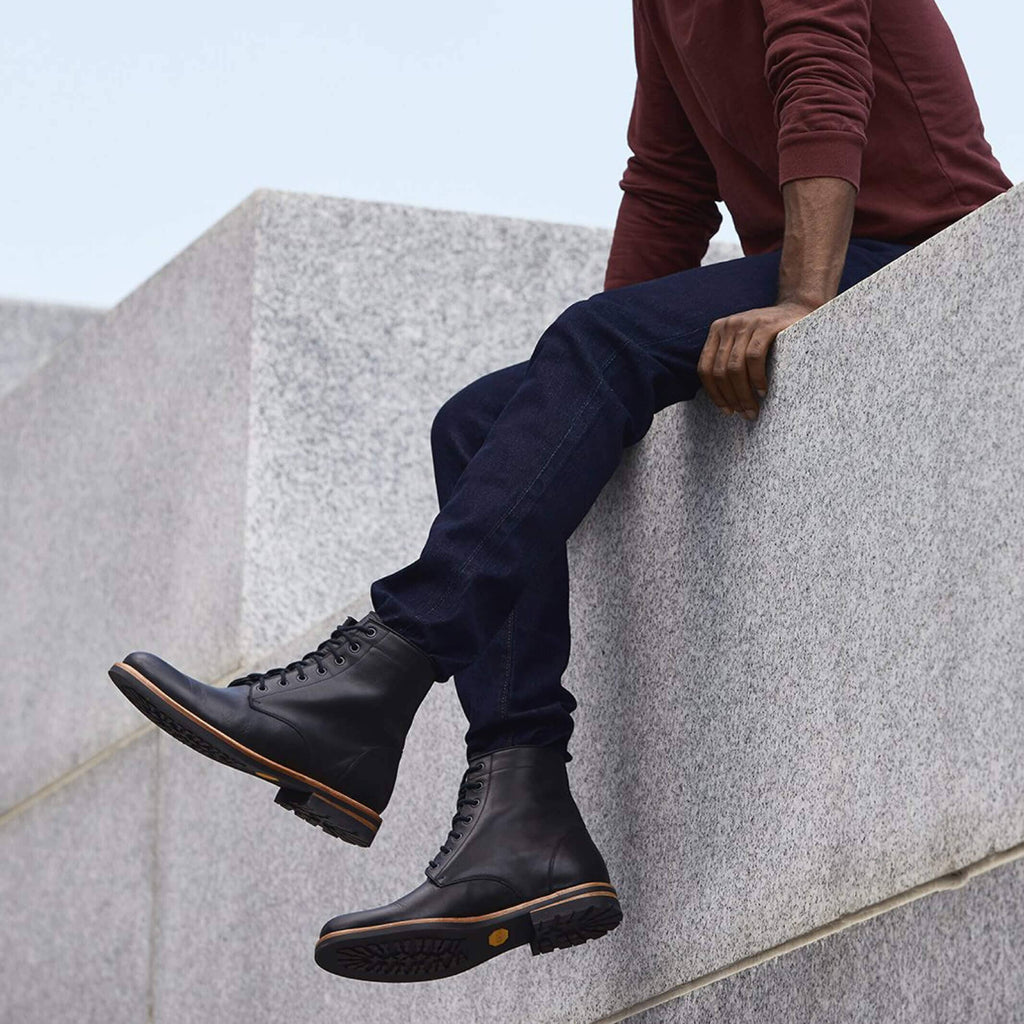 Nisolo Black Andres All Weather Boot Footwear- Ledbury