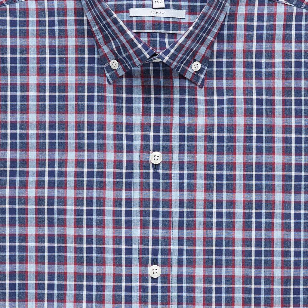 The Airforce Blue Pierce Check Casual Shirt Casual Shirt- Ledbury