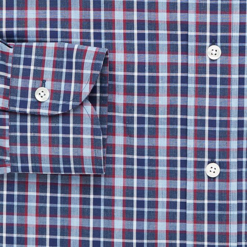 The Airforce Blue Pierce Check Casual Shirt Casual Shirt- Ledbury