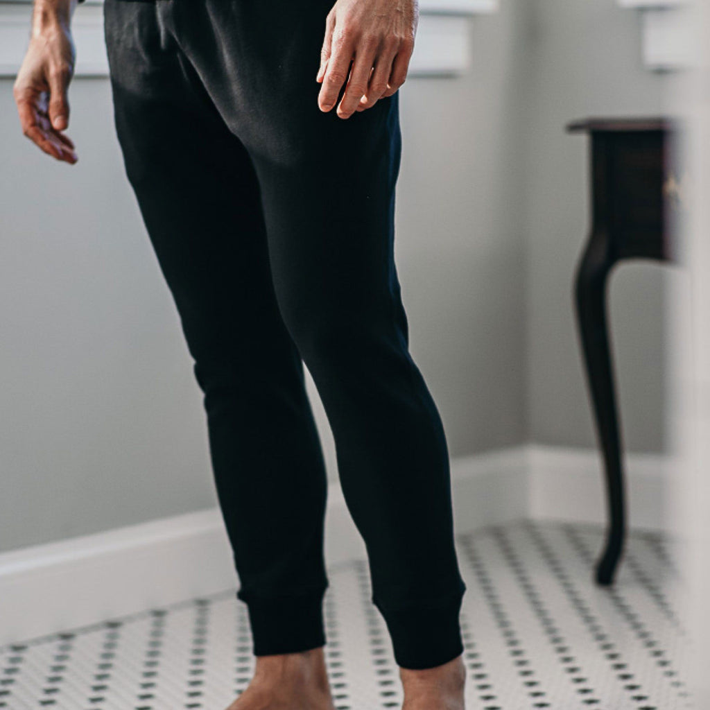 Pistol Lake Black French Terry Joggers Pant- Ledbury