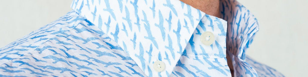 The Blue Lakepointe Printed Seersucker Casual Shirt Casual Shirt- Ledbury