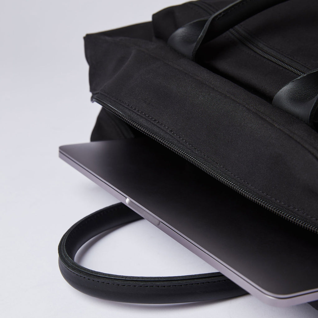 Sandqvist Black Emil Briefcase Bag- Ledbury