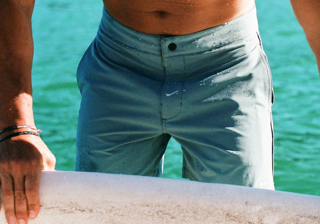 Myles Apparel Sea Gray Seacliff Swim Short Swimwear- Ledbury