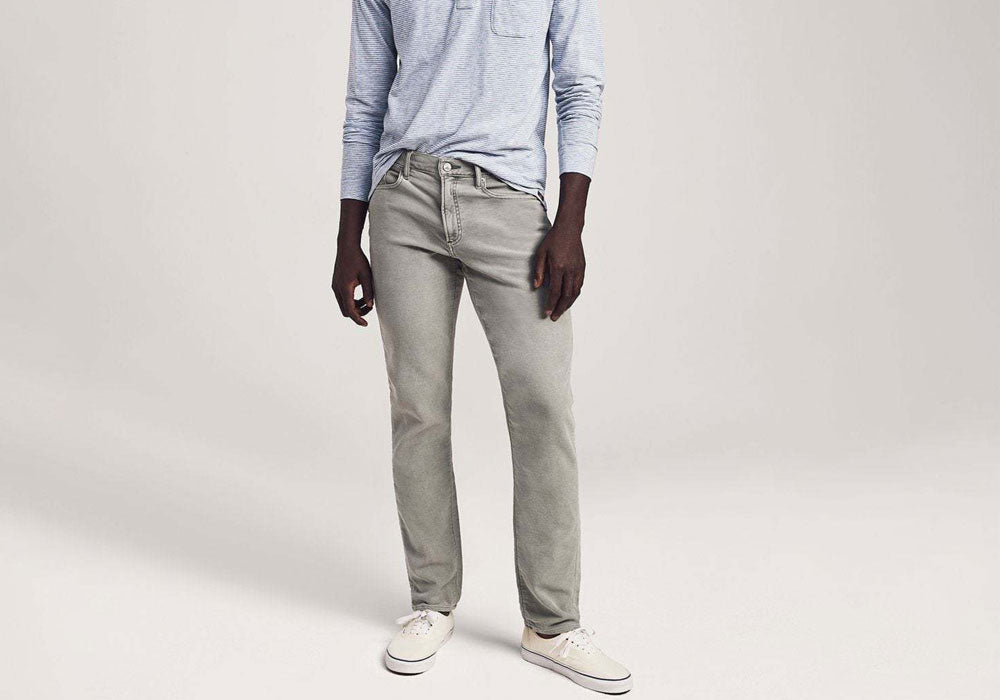 Faherty Faded Olive Stretch Terry 5 Pocket Pant- Ledbury