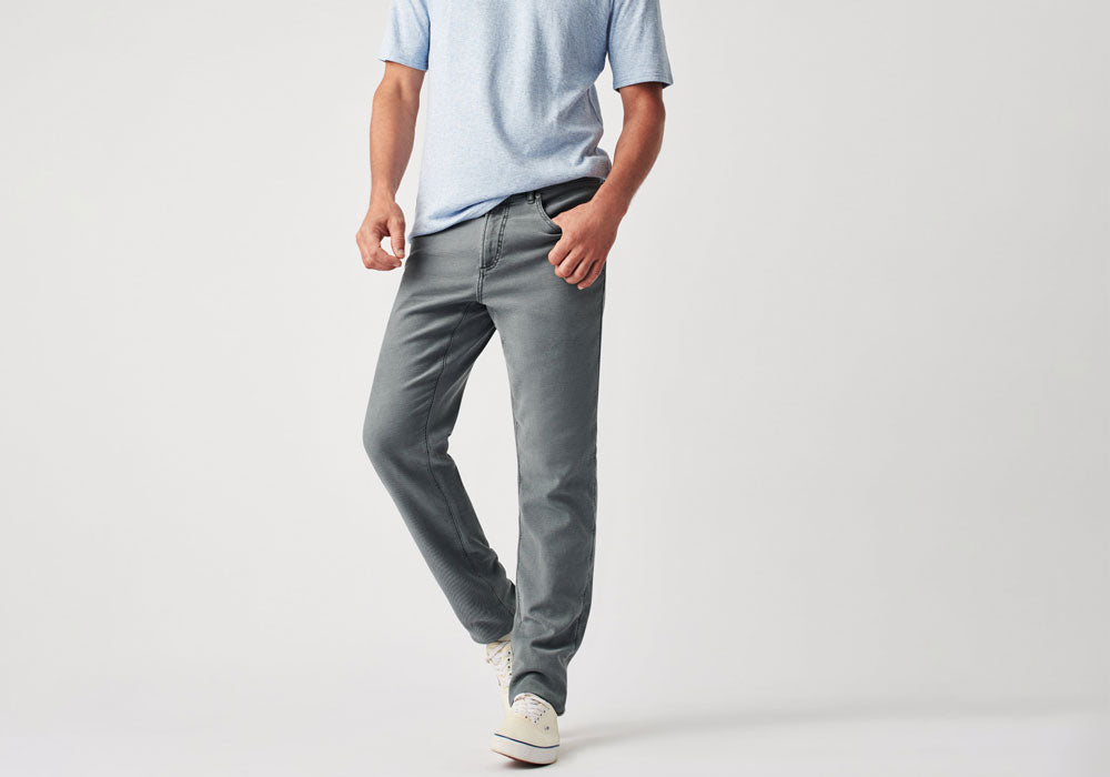 Faherty Slate Stretch Terry 5 Pocket Pant- Ledbury