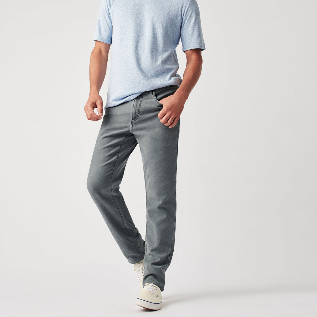 Faherty Slate Stretch Terry 5 Pocket Pant- Ledbury