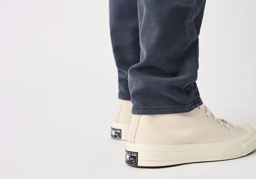 Faherty Navy Stretch Terry 5-Pocket Pant- Ledbury