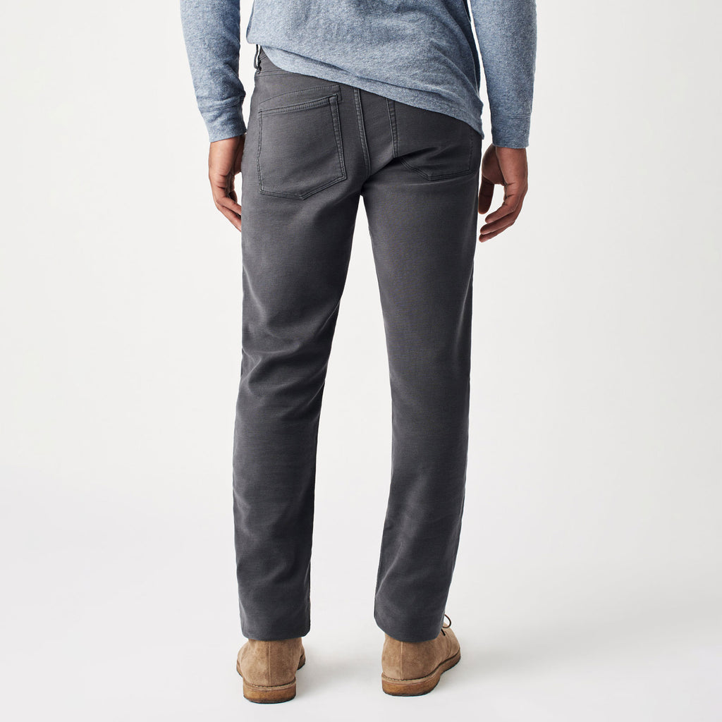 Faherty Washed Black Stretch Terry 5-Pocket Pant- Ledbury