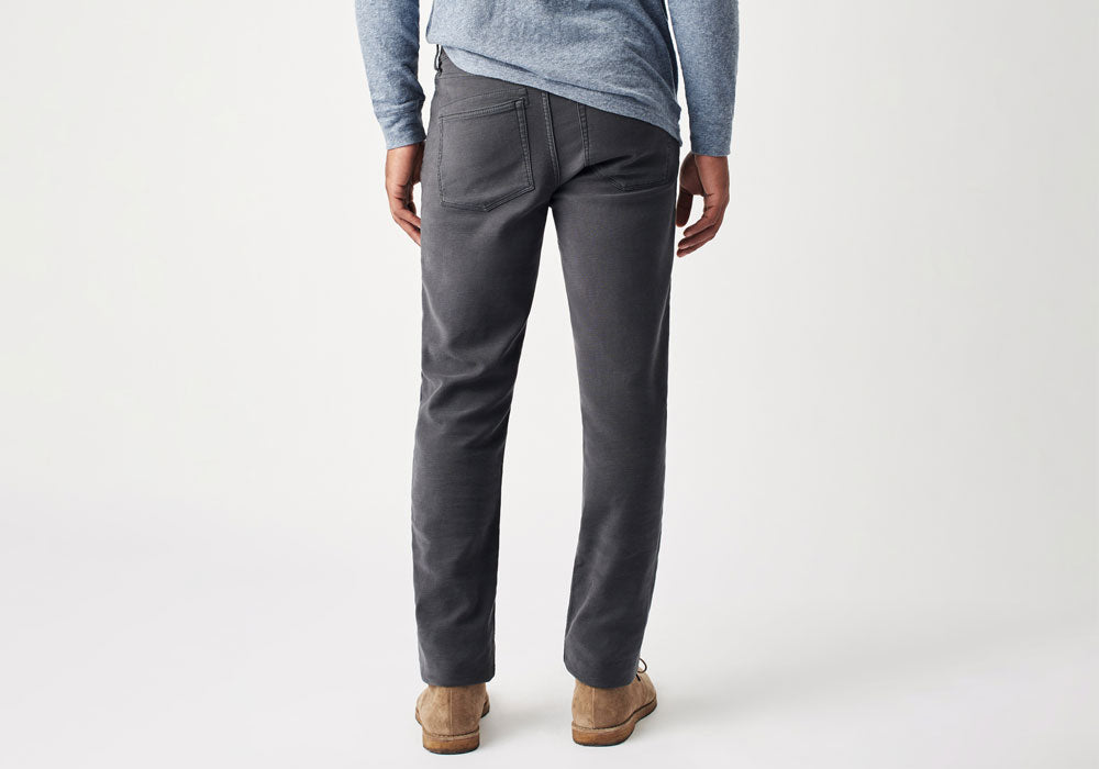 Faherty Washed Black Stretch Terry 5-Pocket Pant- Ledbury