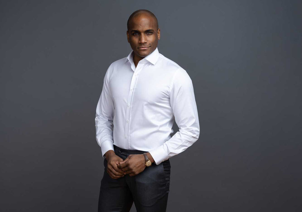 The White Adler Custom Shirt Custom Dress Shirt- Ledbury
