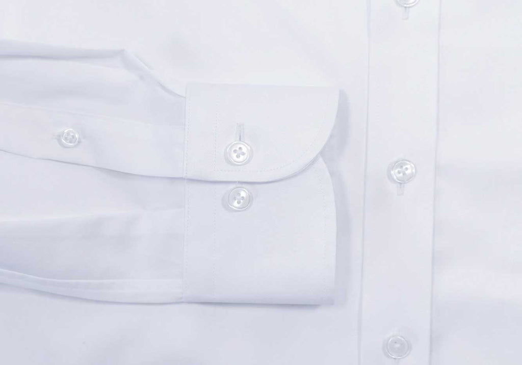 The White Adler Fine Twill Custom Shirt Custom Dress Shirt- Ledbury