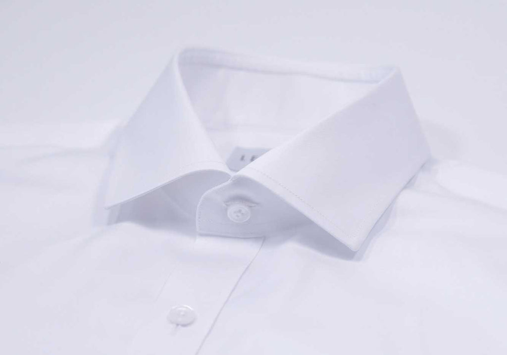 The White Adler Fine Twill Custom Shirt Custom Dress Shirt- Ledbury