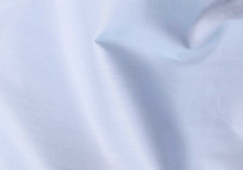 The Light Blue Adler Fine Twill with Navy Buttons Custom Shirt Custom Dress Shirt- Ledbury