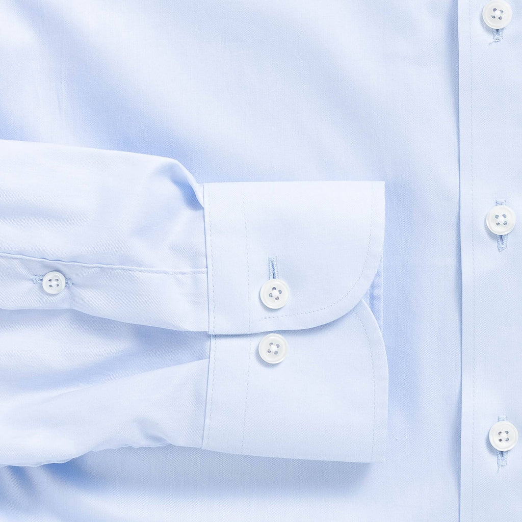 The Light Blue Albini Ellington Twill Custom Shirt Custom Dress Shirt- Ledbury