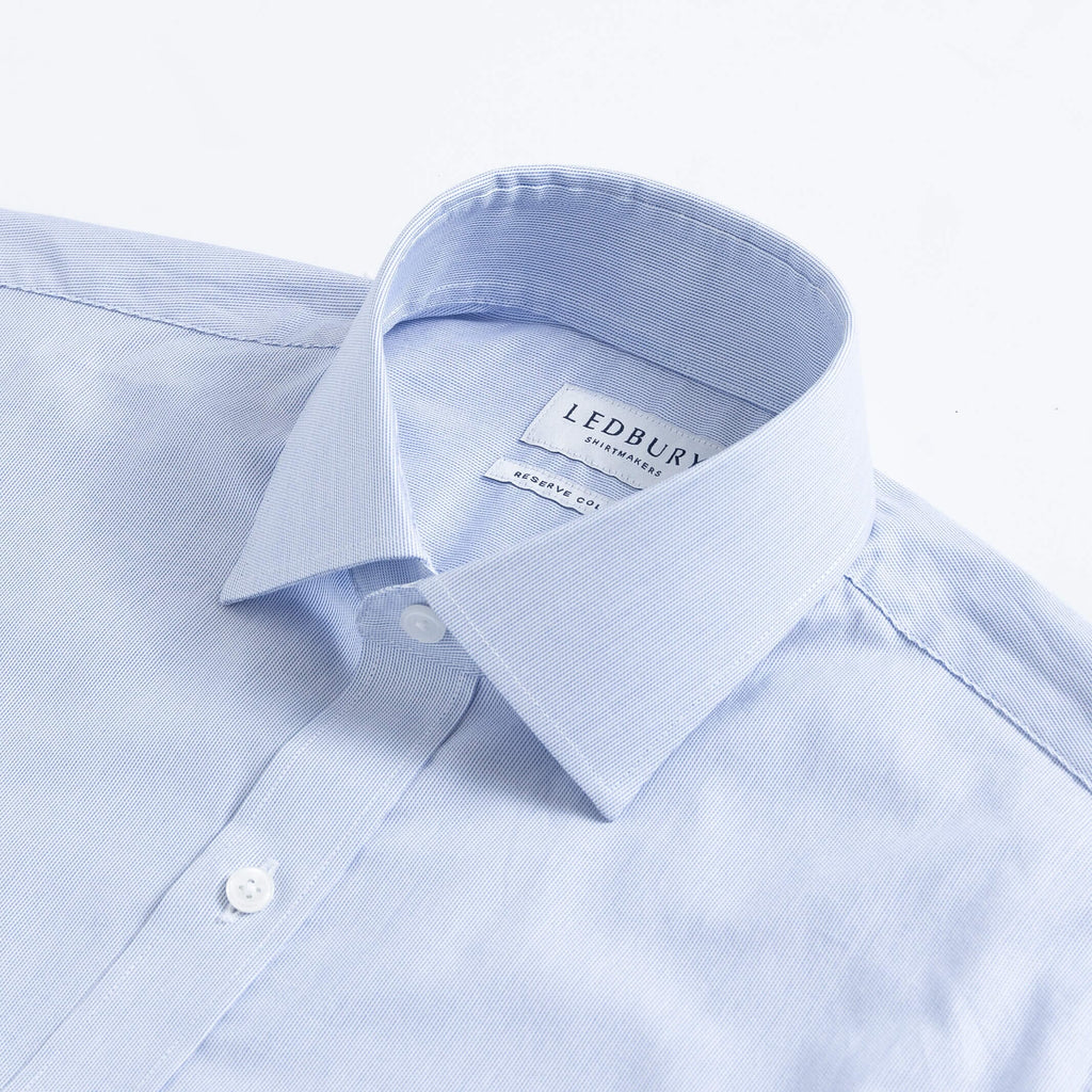 The Blue Albini Micro Stripe Ellington Twill Custom Shirt Custom Dress Shirt- Ledbury