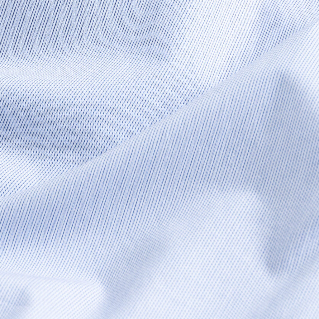 The Blue Albini Micro Stripe Ellington Twill Custom Shirt Custom Dress Shirt- Ledbury