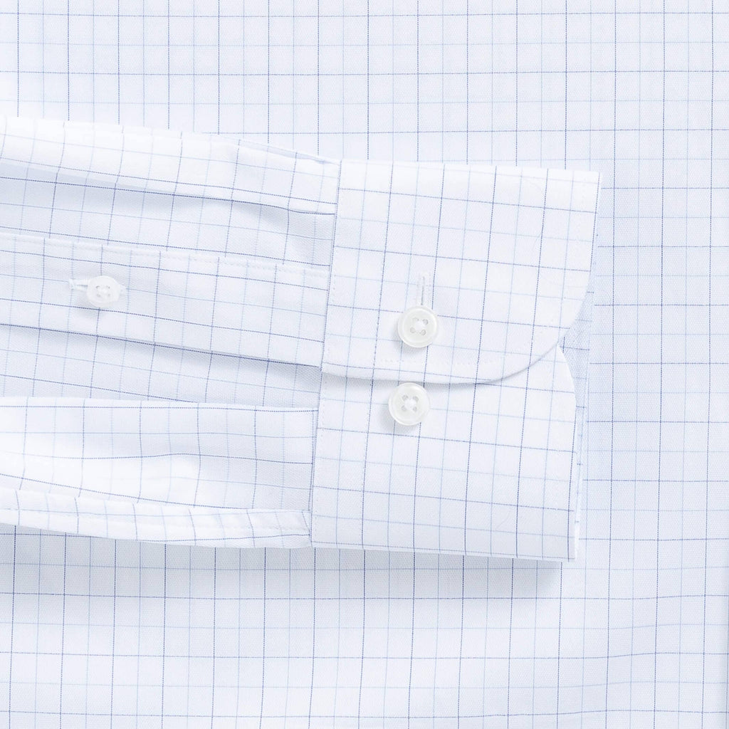 The Blue Albini Smallridge Check Custom Shirt Custom Dress Shirt- Ledbury