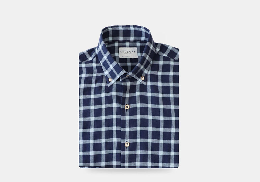 The Navy Arlen Check Casual Shirt Casual Shirt- Ledbury