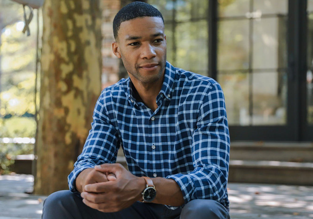 The Navy Arlen Check Casual Shirt Casual Shirt- Ledbury