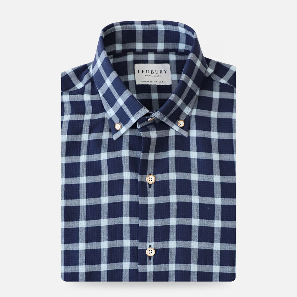 The Navy Arlen Check Casual Shirt Casual Shirt- Ledbury