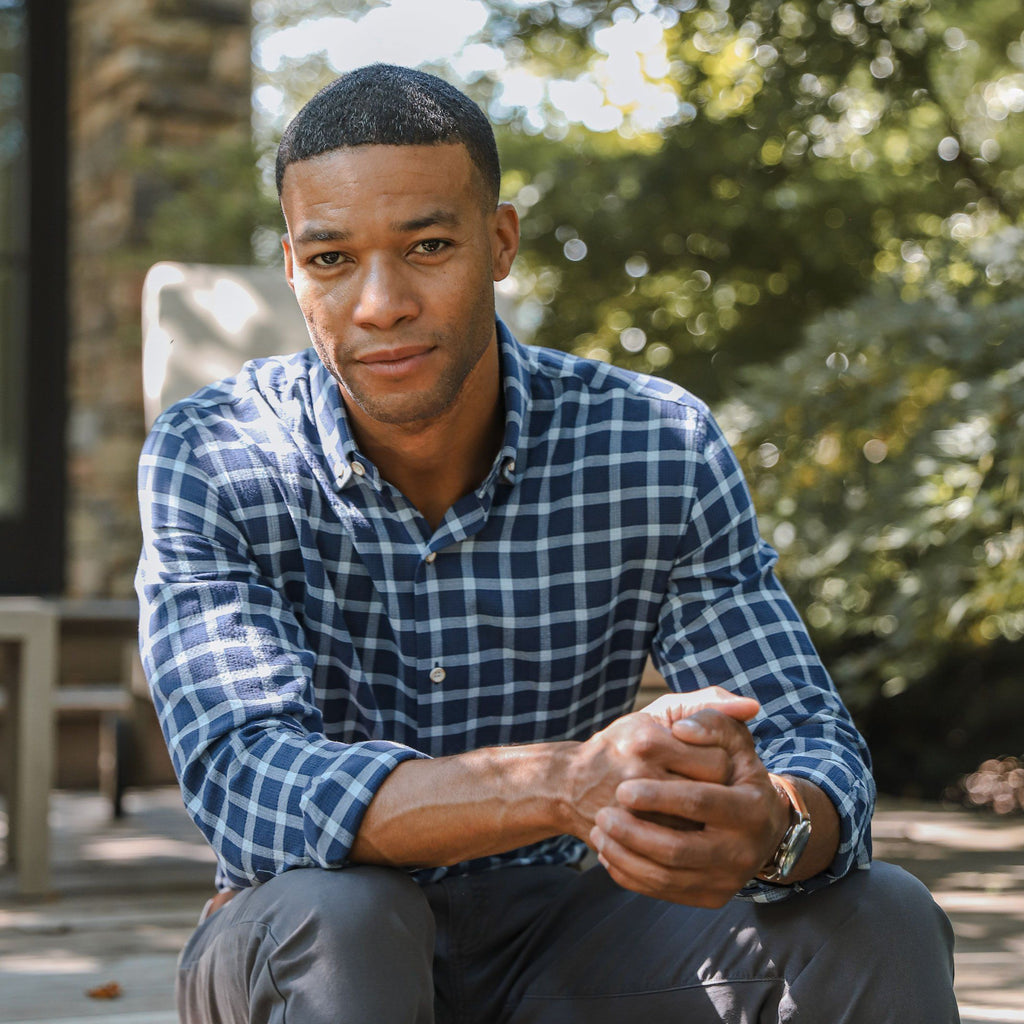 The Navy Arlen Check Casual Shirt Casual Shirt- Ledbury