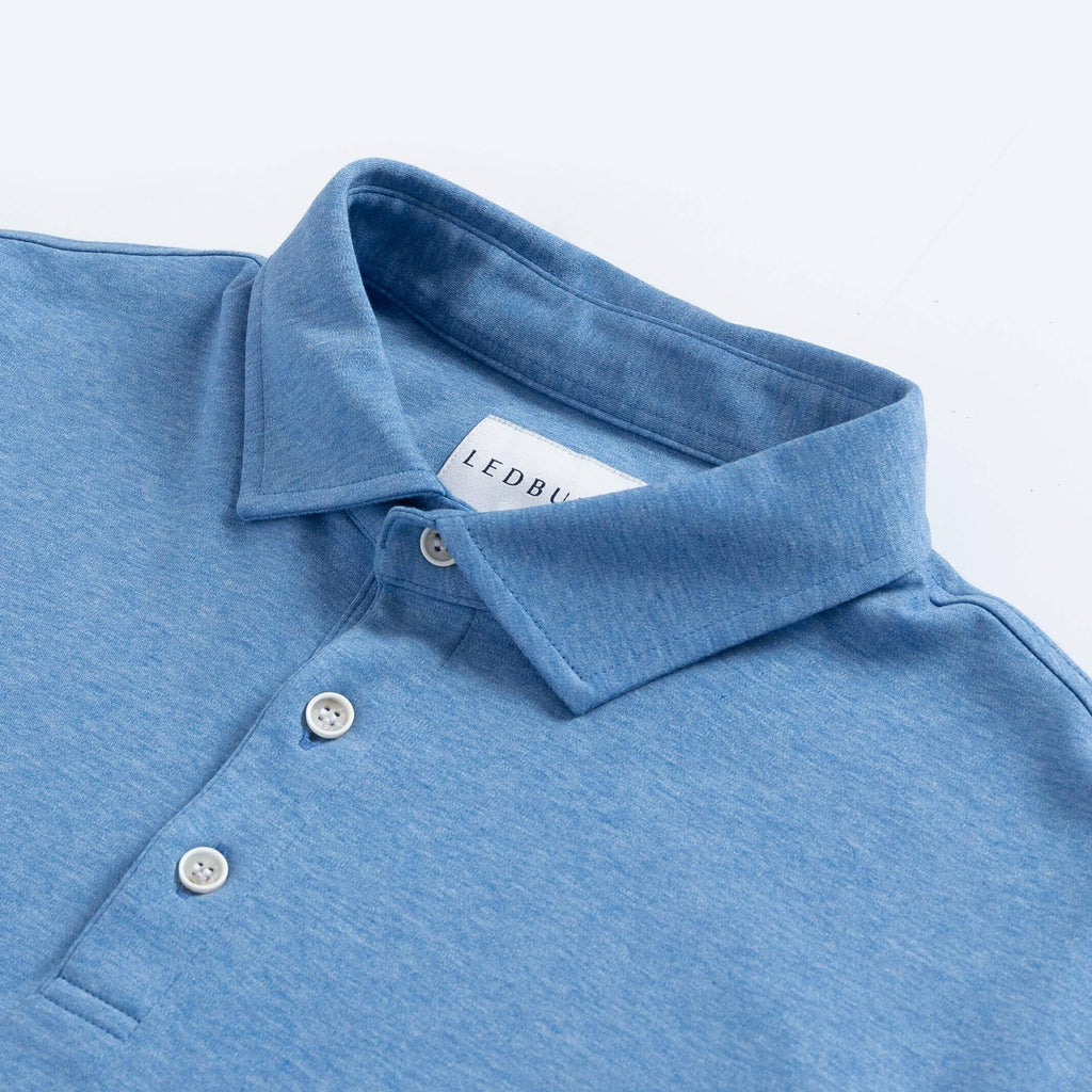 The Blue Heather Arlon Knit Custom Polo Custom Polo- Ledbury