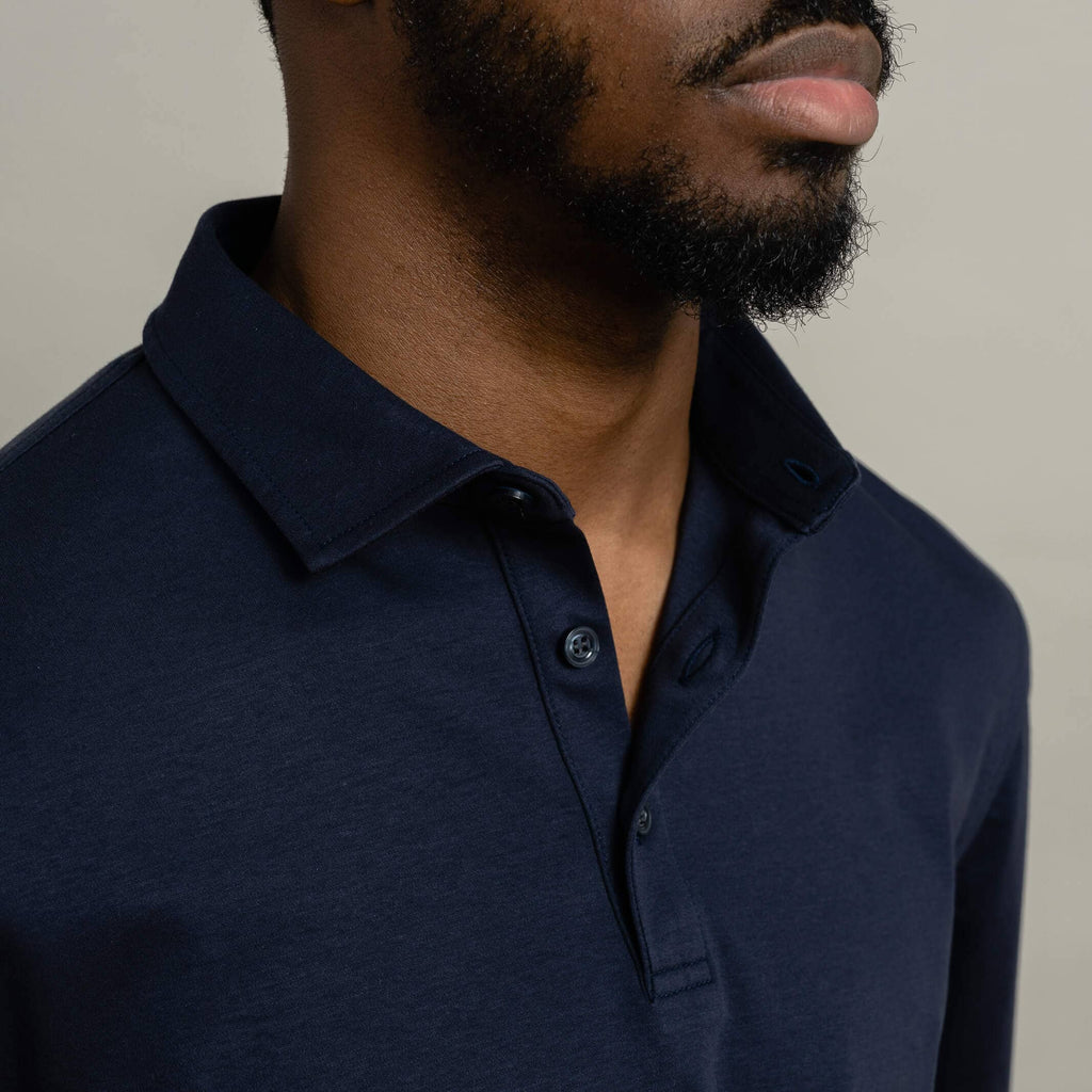 The Navy Arlon Knit Custom Polo Custom Polo- Ledbury