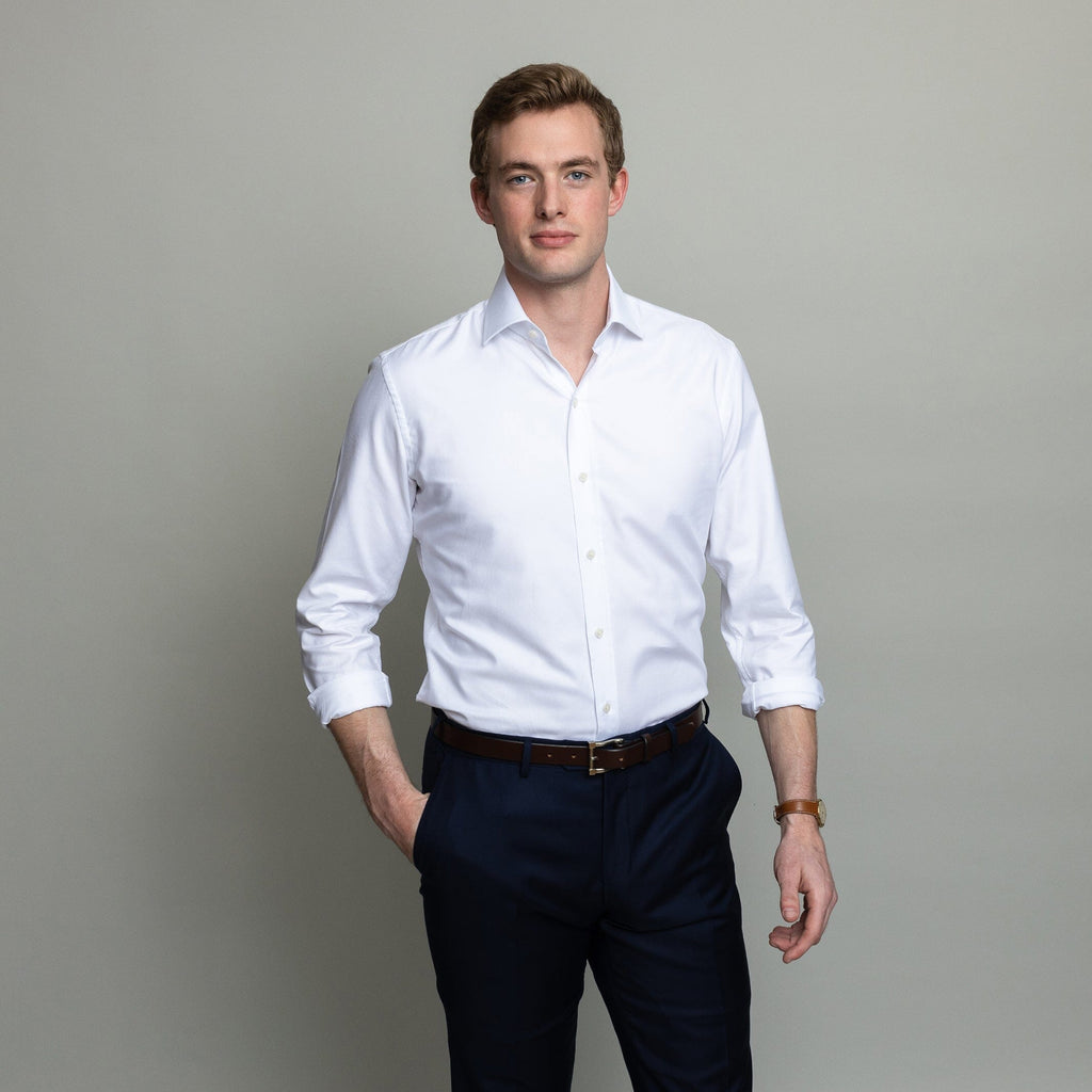 The White Asbury Oxford Soft Shirt Dress Shirt- Ledbury