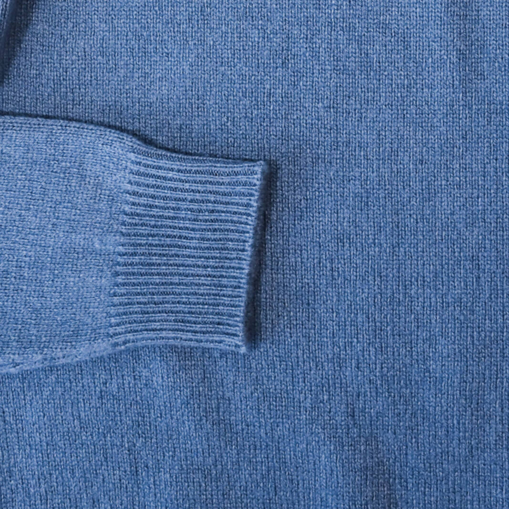 The Slate Blue Ashton Half-Zip Sweater Sweater- Ledbury