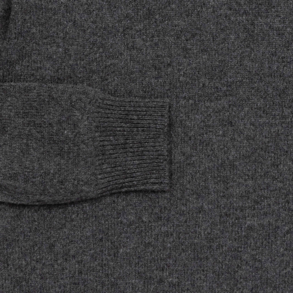 The Charcoal Heather Ashton Cashmere Half-Zip Sweater Sweater- Ledbury