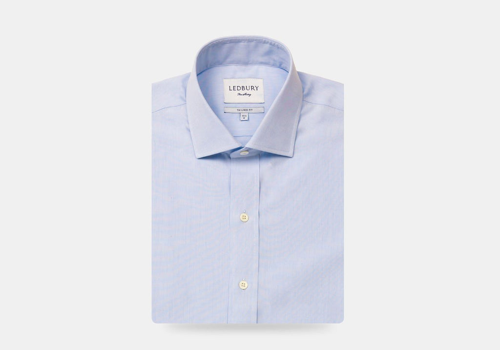 The Blue Astor Poplin Dress Shirt Dress Shirt- Ledbury
