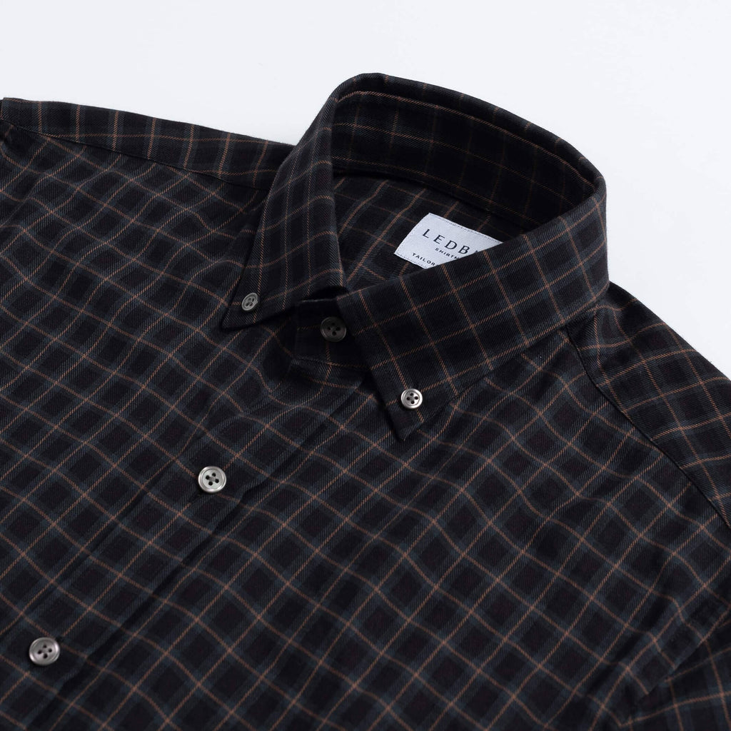 The Navy Bergwall Check Custom Shirt Custom Casual Shirt- Ledbury