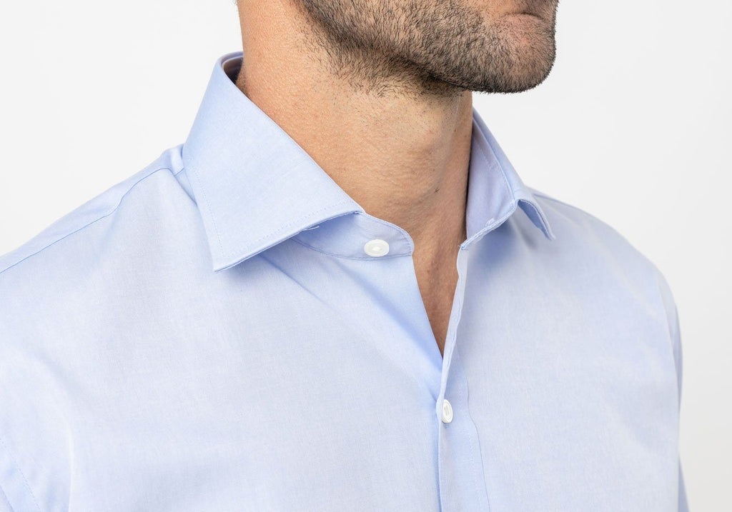 The Blue Astor Poplin Dress Shirt Dress Shirt- Ledbury