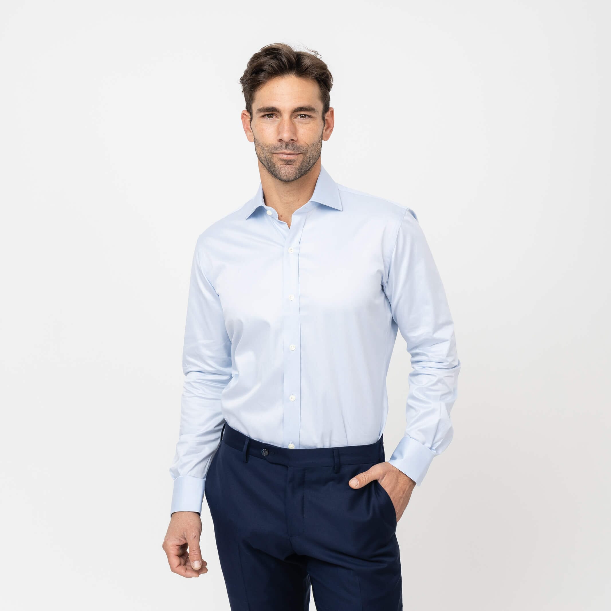 The Blue Madison Fine Twill Custom Shirt – Ledbury