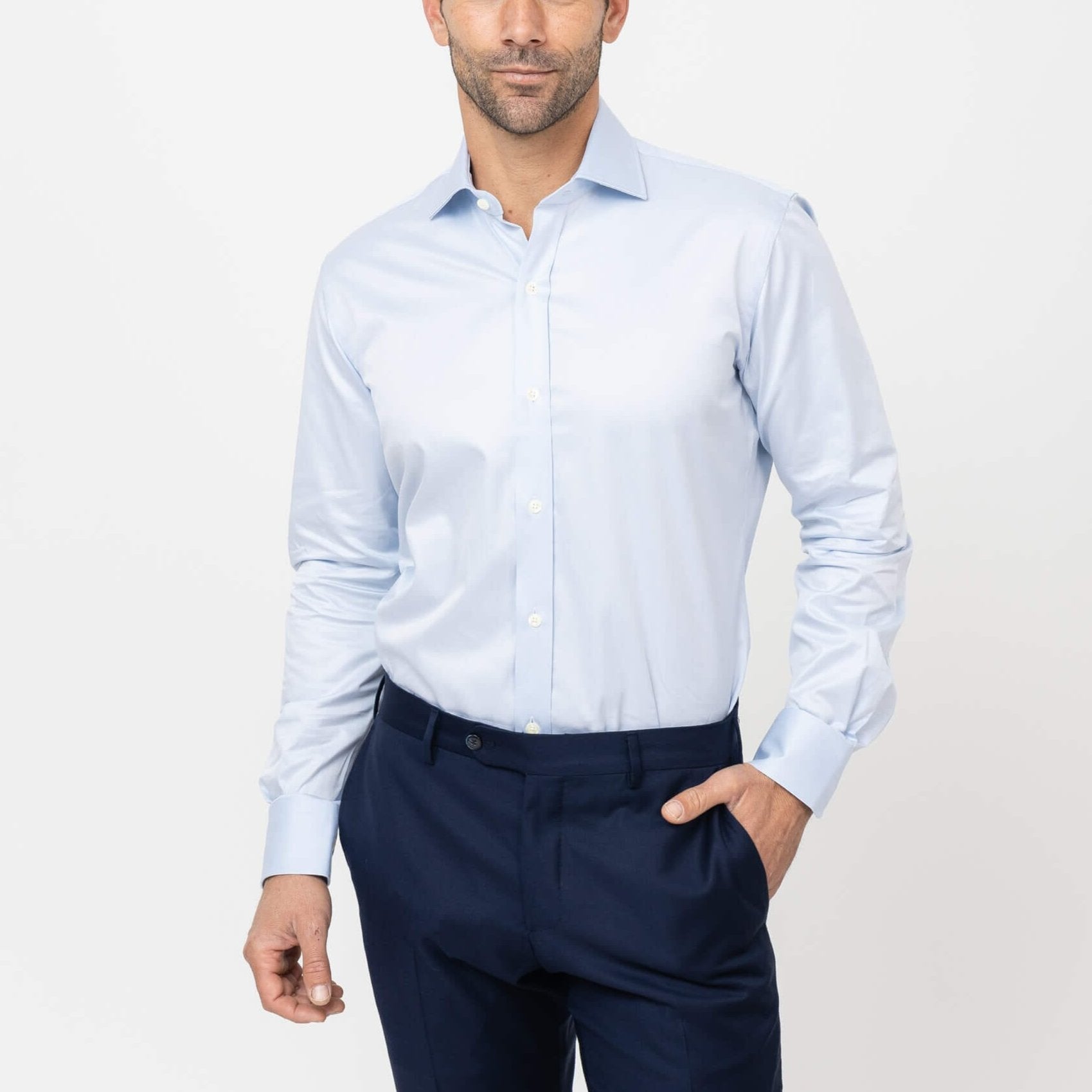 The Blue Madison Fine Twill Custom Shirt – Ledbury