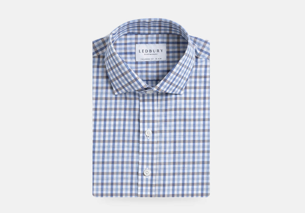 The Blue Heather Lore Check Dress Shirt Dress Shirt- Ledbury
