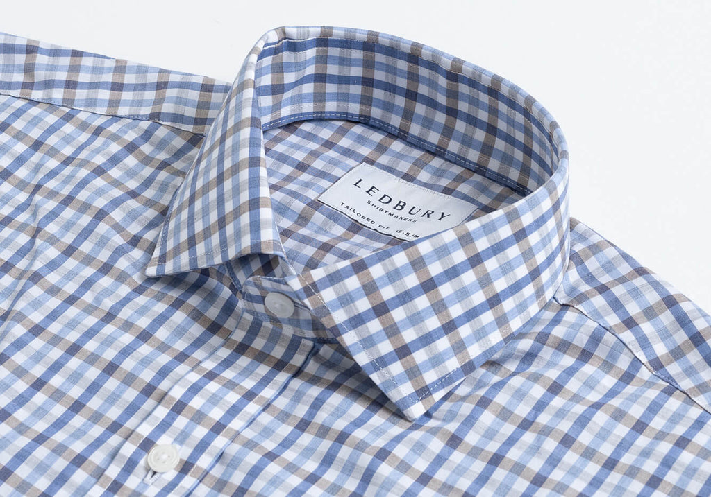 The Blue Heather Lore Check Custom Shirt Custom Dress Shirt- Ledbury