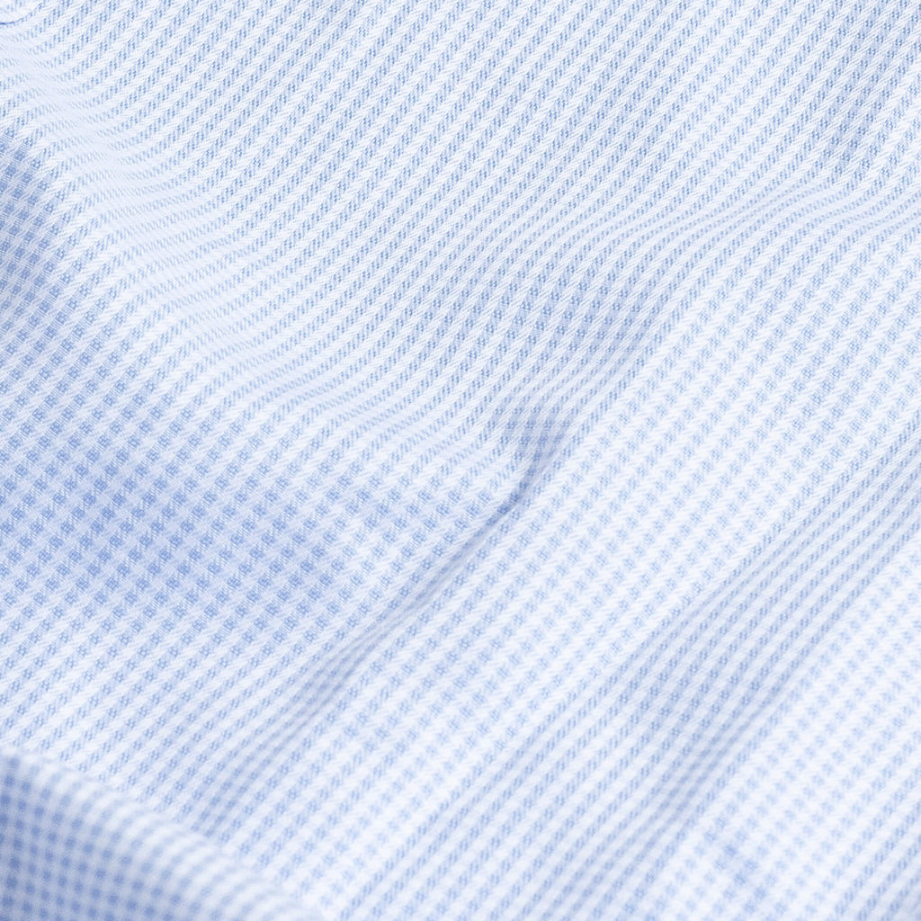 The Blue Lothrop Non Iron Gingham Dress Shirt Dress Shirt- Ledbury