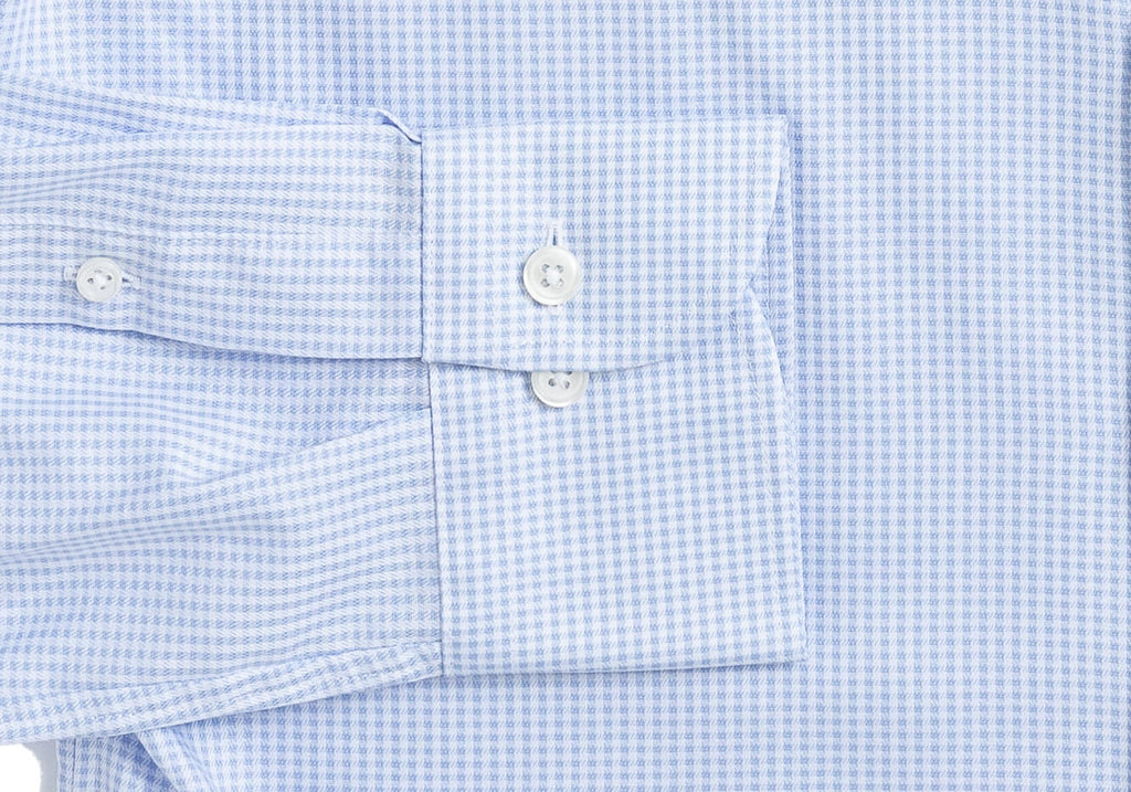The Blue Lothrop Non Iron Gingham Dress Shirt Dress Shirt- Ledbury