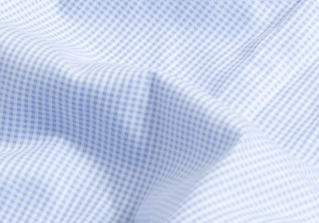 The Blue Lothrop Non Iron Gingham Dress Shirt Dress Shirt- Ledbury