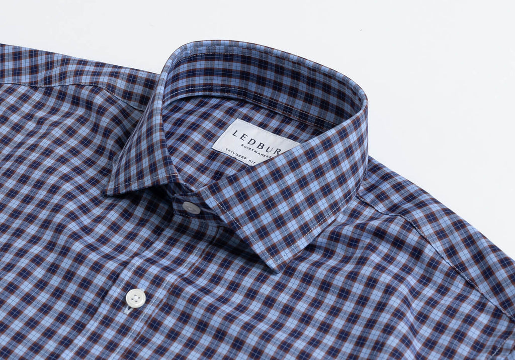 The Blue Parsons Check Dress Shirt Dress Shirt- Ledbury