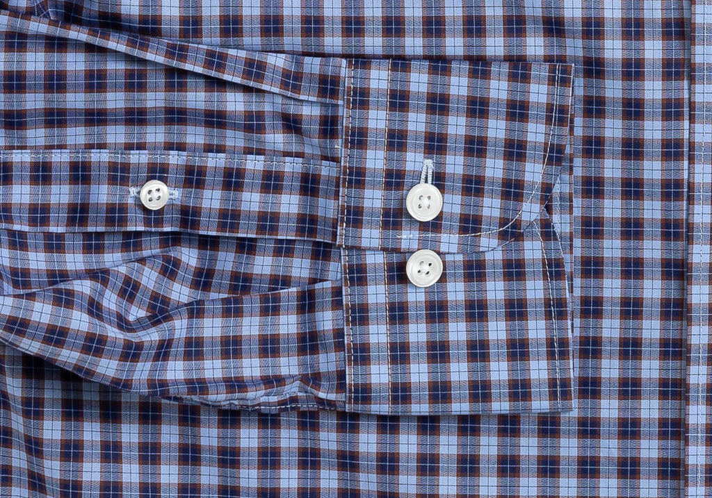 The Blue Parsons Check Custom Shirt Custom Dress Shirt- Ledbury